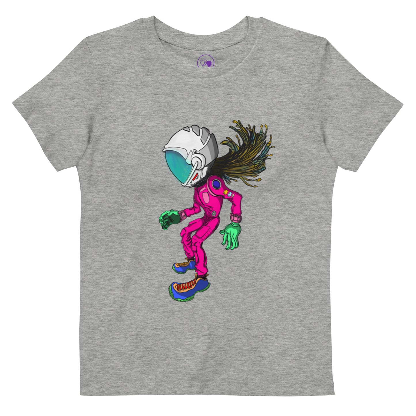 Floating Astronaut Kids T-Shirt (Magenta)