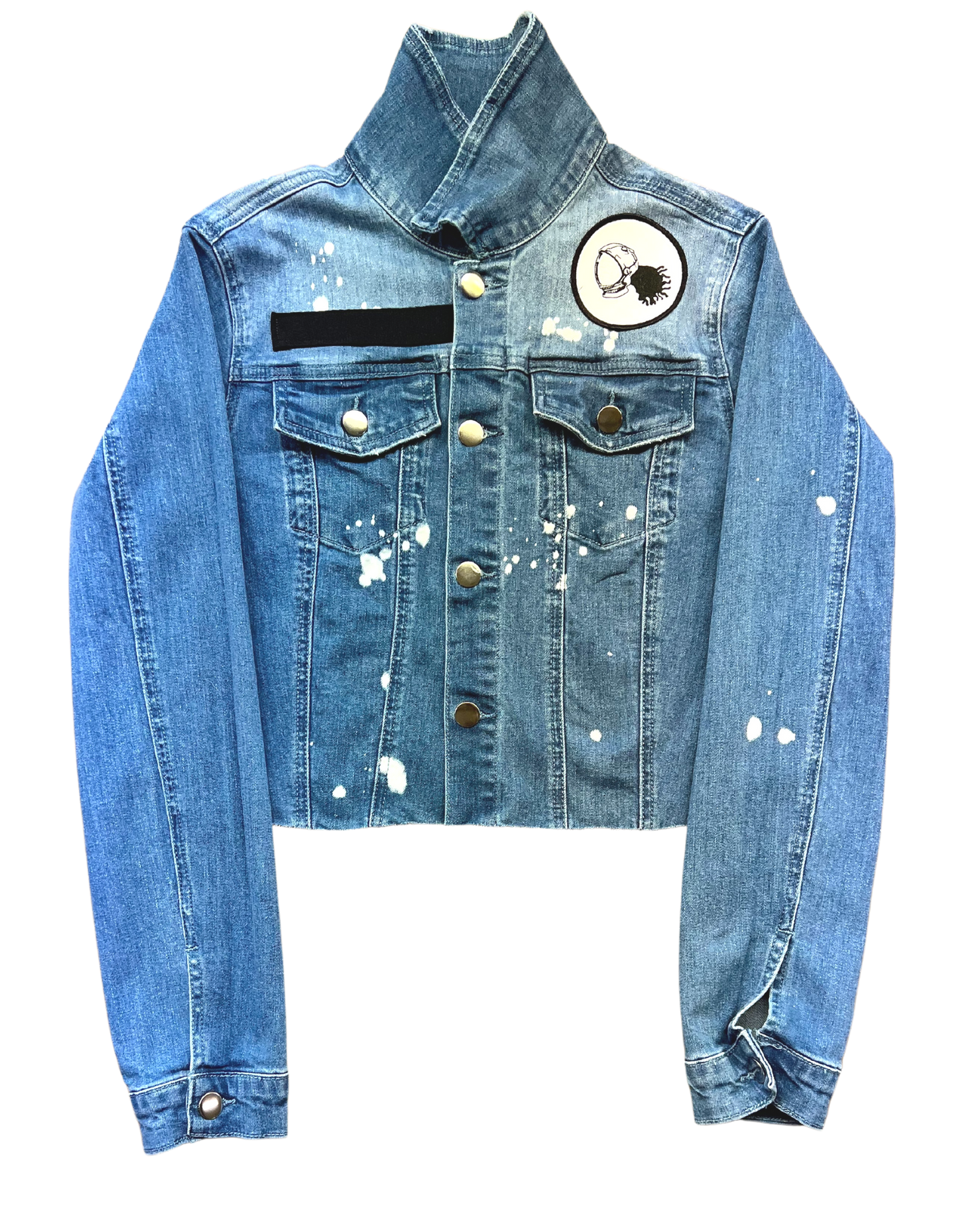 Frequency Patterns Denim Jacket