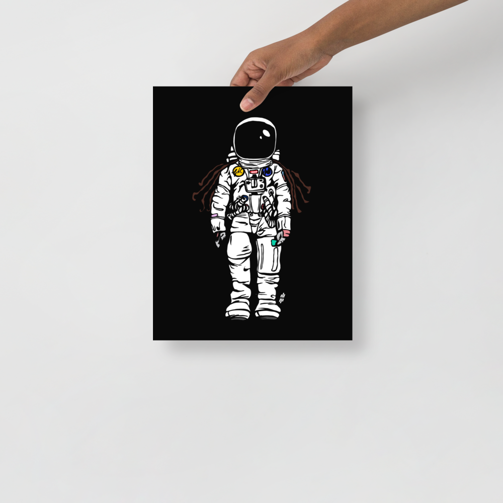 "New" EVA Suit Digital Art Print (Black)