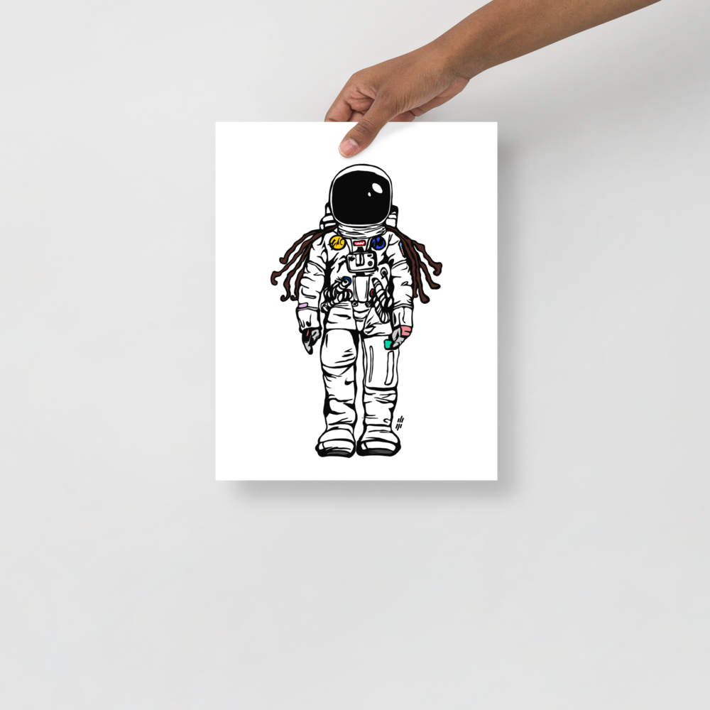 "New" EVA Suit Digital Art Print (White)