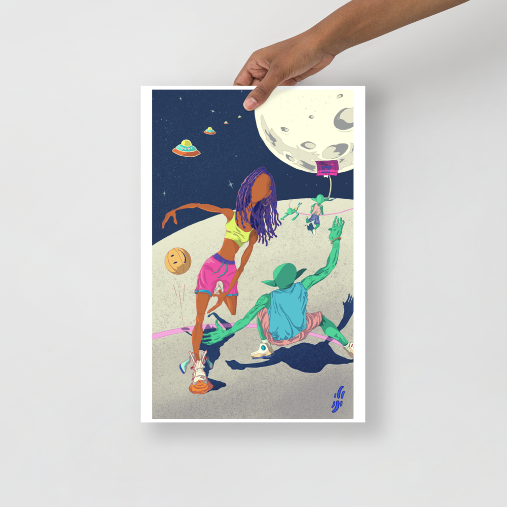 Cosmic Crossover Digital Art Print