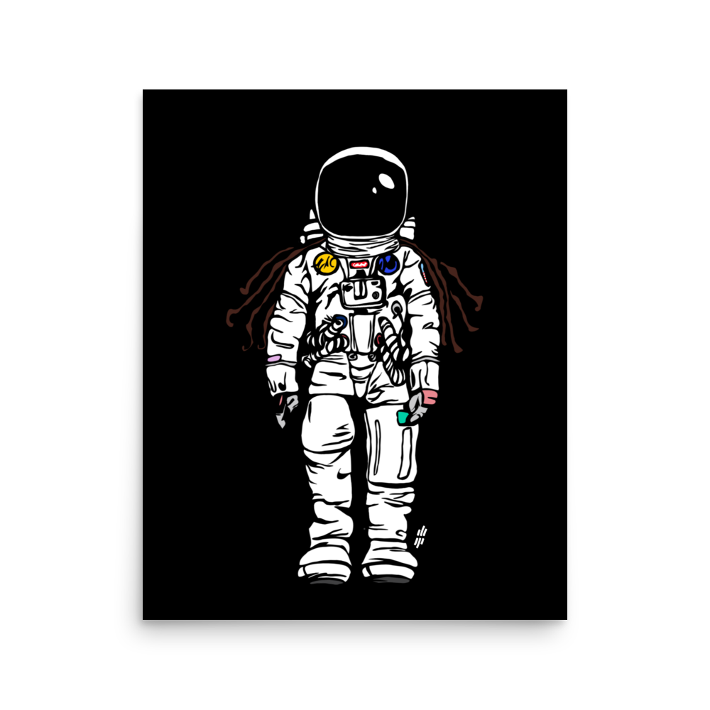 "New" EVA Suit Digital Art Print (Black)