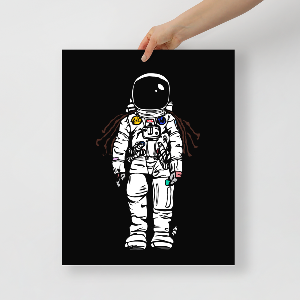 "New" EVA Suit Digital Art Print (Black)