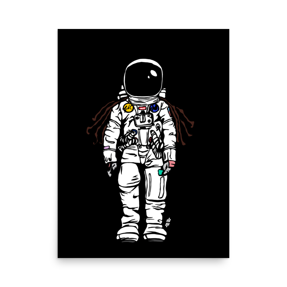 "New" EVA Suit Digital Art Print (Black)