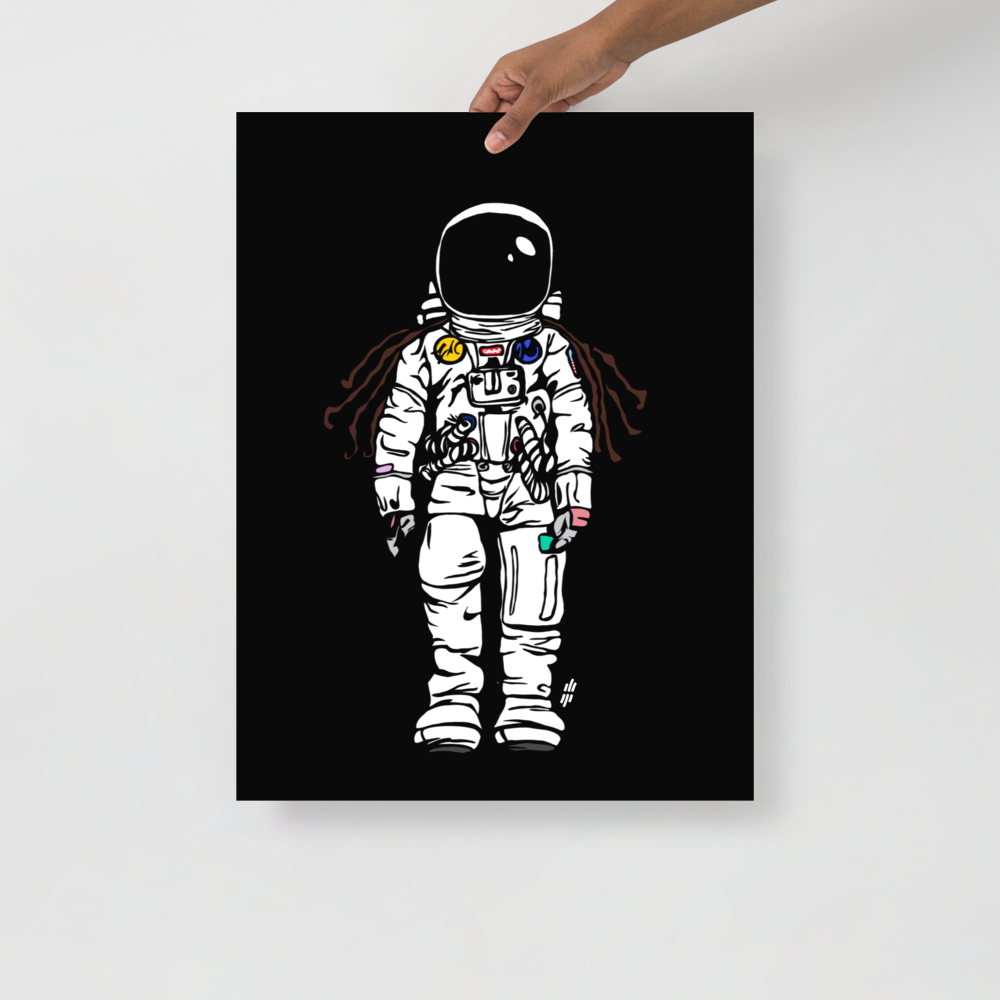 "New" EVA Suit Digital Art Print (Black)