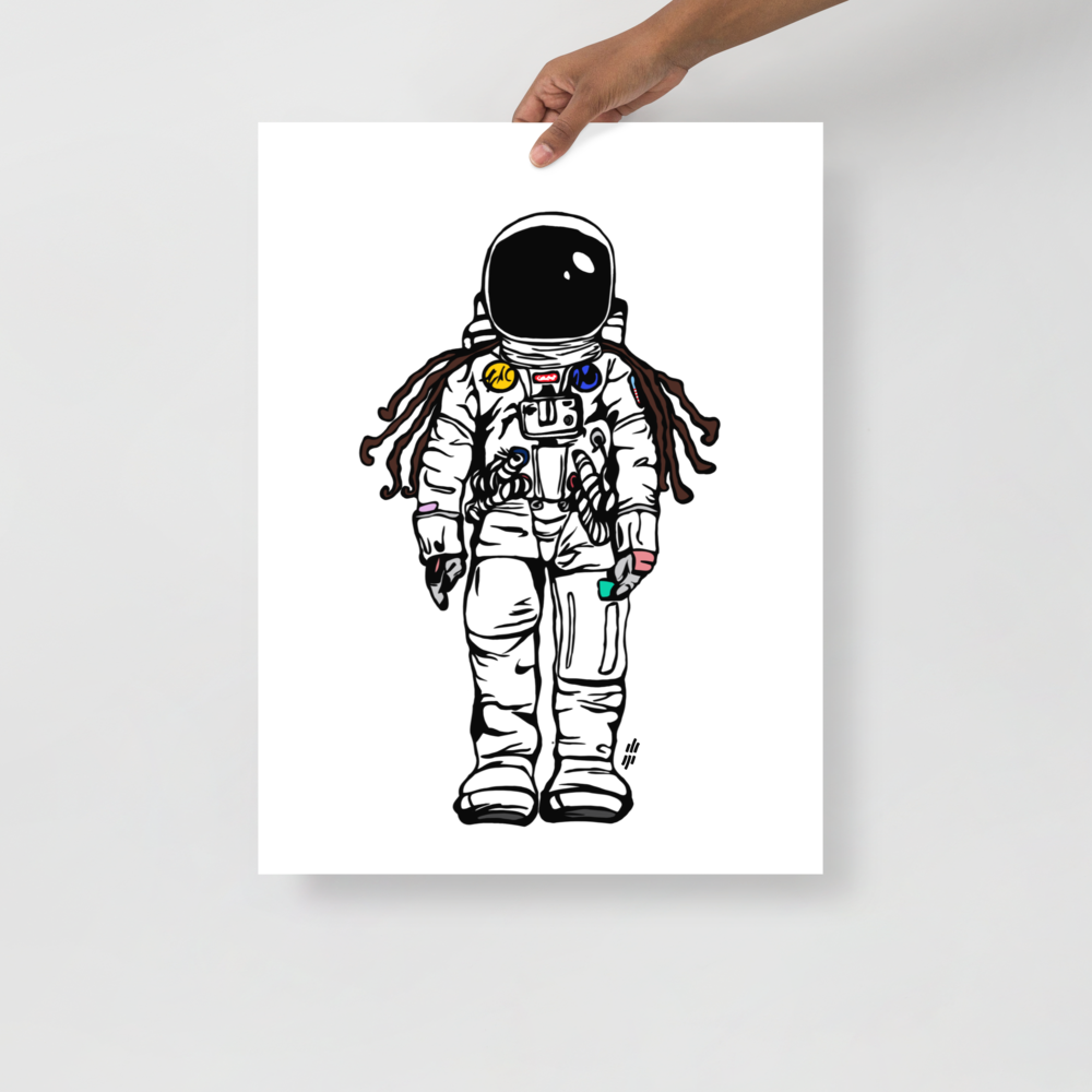"New" EVA Suit Digital Art Print (White)