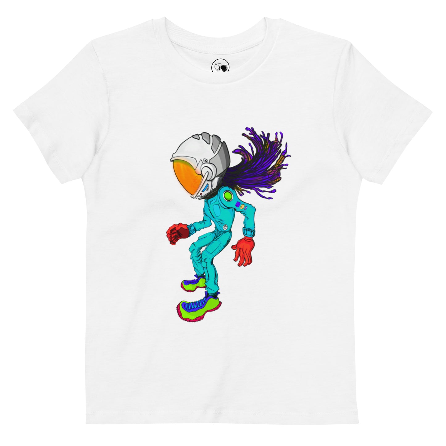 Floating Astronaut Kids T-Shirt (Turquoise)